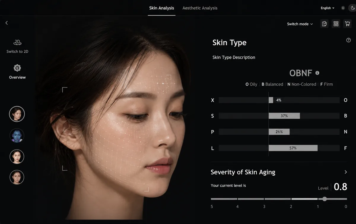 การวิเคราะห์ผิวหนังโดยใช้ AI